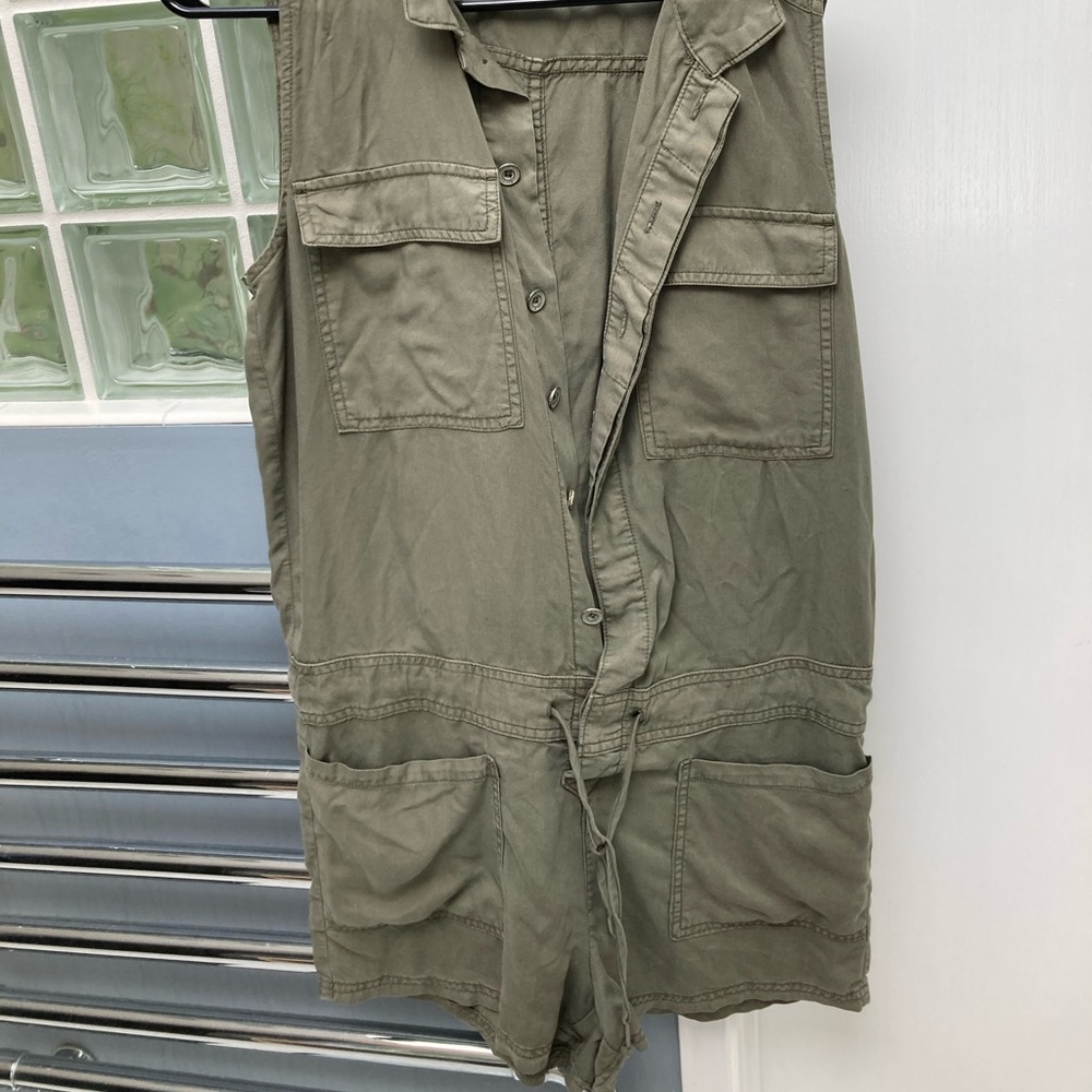 Olive Green Short Romper